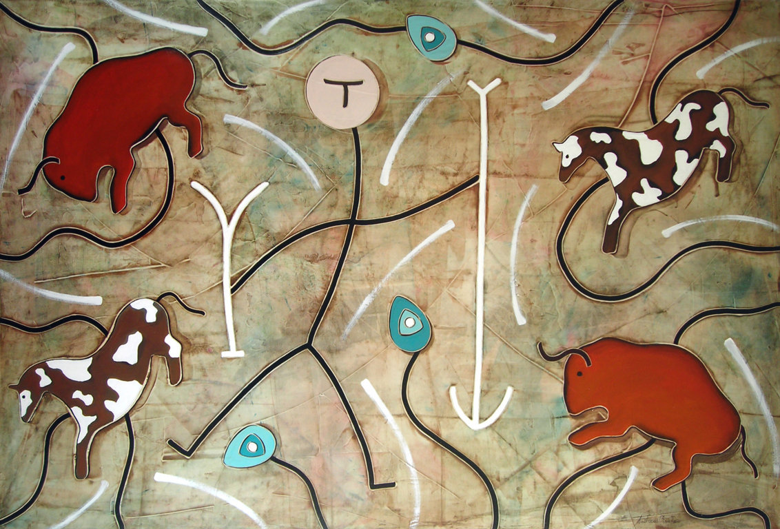 Olio su Tela Andrea Benetti figure umane