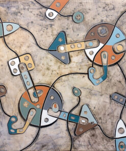 Andrea Benetti olio su tela Astratto