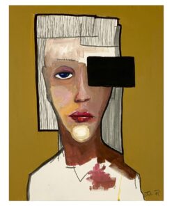 Figurativo astratto acrilico su tela Fabio Pianu