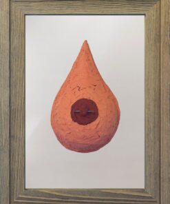 Pasta di legno su specchio Alessandro Flavio Bruno