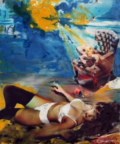 Ezio Ranaldi MISTA SU TELA CON SMALTO E OLIO