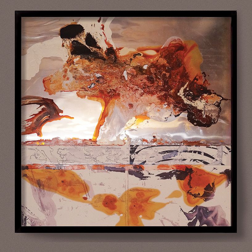 Francesco Trabattoni Tecnica mista su alluminio e carta