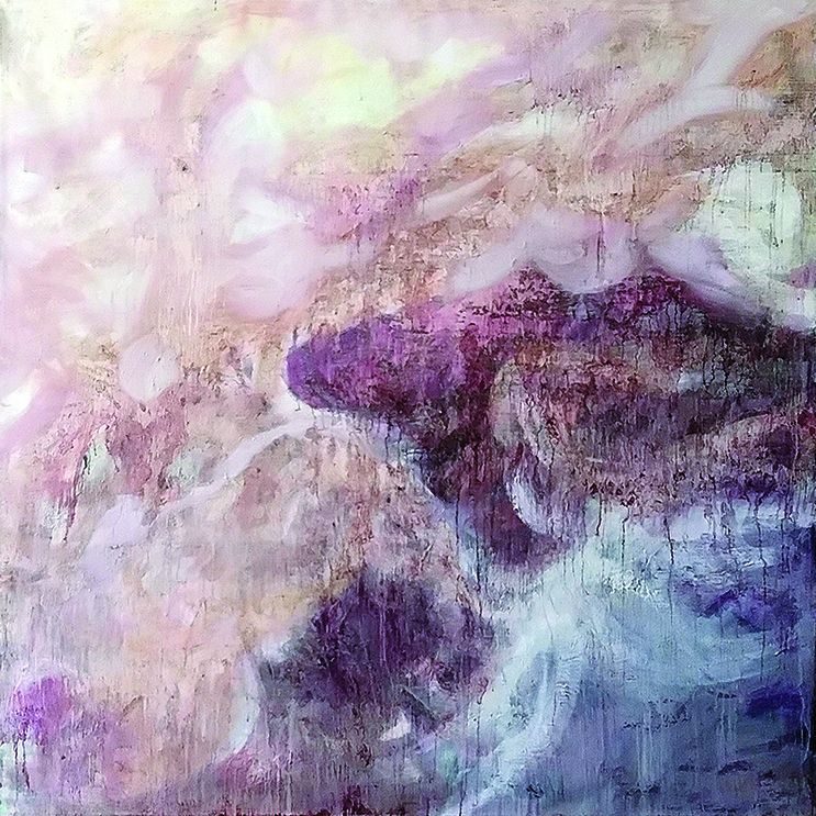 Francesco Trabattoni Informale Olio su tela