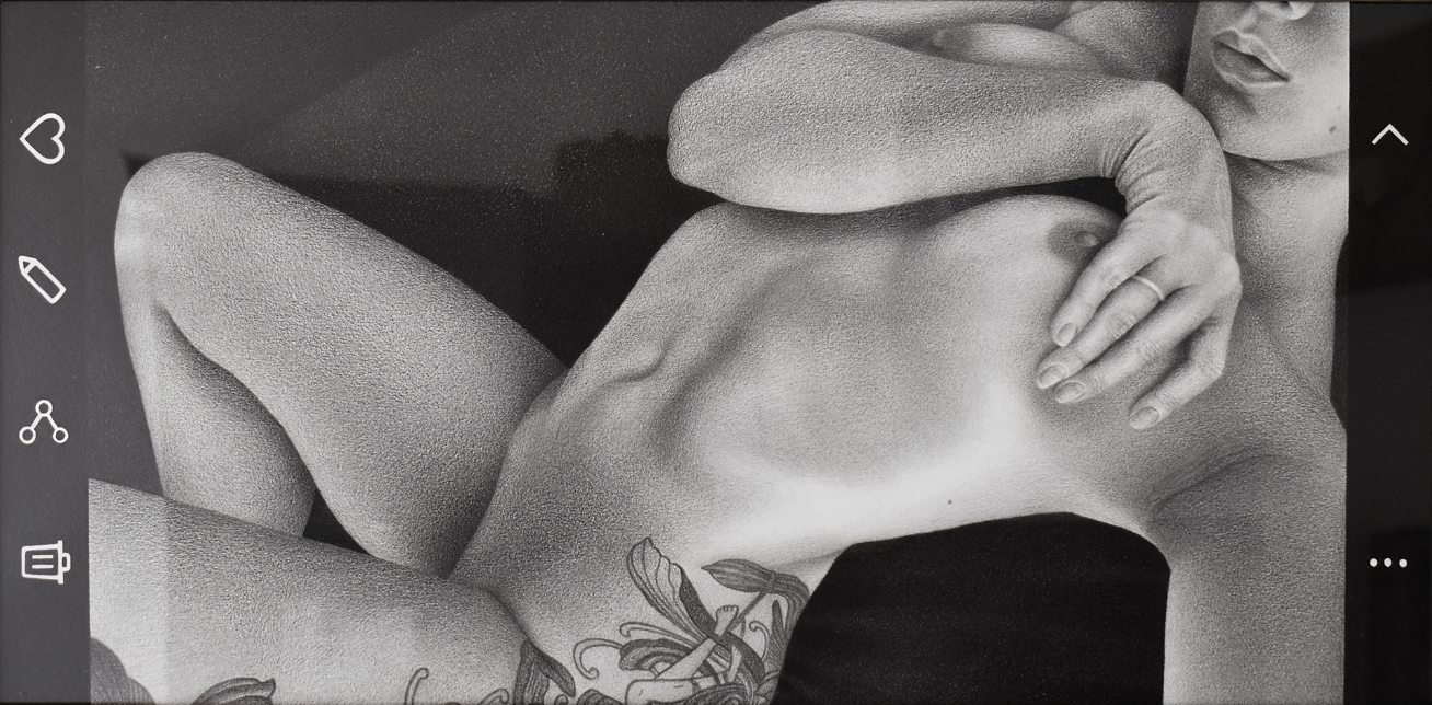 Marco Donati pastello su carta, cornice fine XX secolo figurativo, pop, realismo