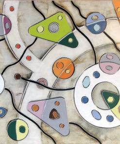 Andrea Benetti olio su tela Astratto