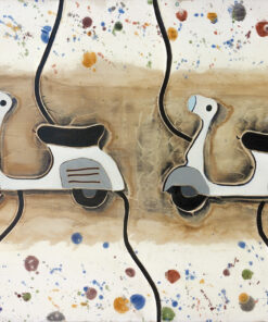 Andrea Benetti olio su tela veicoli