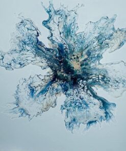 Fiore ghiacciato" di Pamela Naranzoni (2021) - Acrilico su tela - Astratto - 90x80x2cm