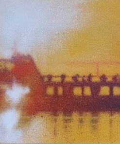 Claudio Coltura spraypaint on canvas paesaggi tramonto veicoli