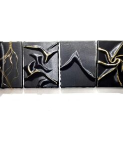 "Tetralogia lunare" di Emanuele Marchetti - Tecnica mista su tela - Astratto - 64,5x20x1,5cm