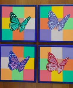 Nicoletta Belli acrilico su tela natura insetti farfalla