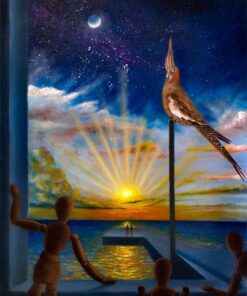 Angelo Lotti L'opera vuole mostrare un susseguirsi di frame temporali e dimensionali che si compenetrano fra di loro.