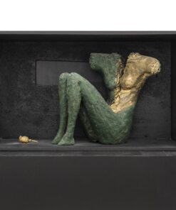 legno, gesso, terra, pigmenti e fiore secco Acre