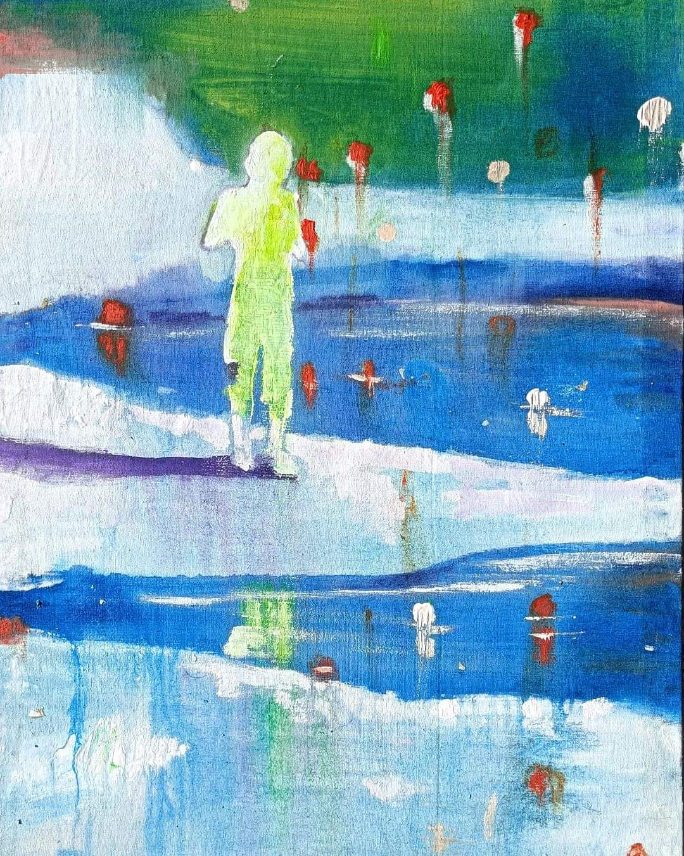 Pigmenti su lino Davide Scutece