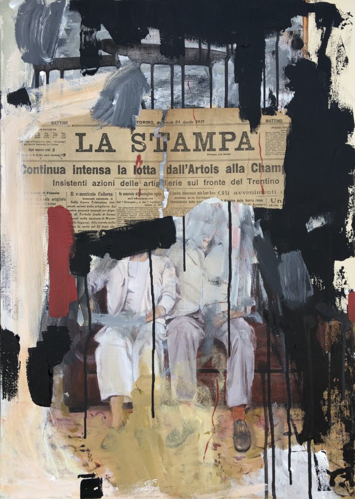 Tatiana Carapostol L'opera contiene un collage di una gazzetta originale dell'1917 che parla della grande guerra.