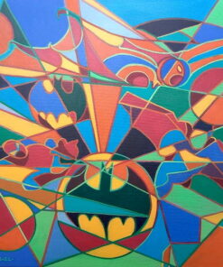 Super eroi batman Piero Masia mosaico