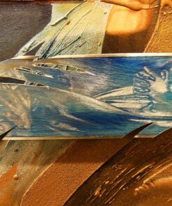 Gianluca Coren olio su polimaterico ed incisione su ottone Astratto