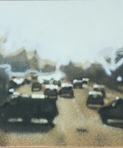 Claudio Coltura spraypaint on canvas traffico automobili