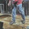 "Theexonstage" di Stefano Martignago (2020) - Acrilico su tela - Figurativo - 70x80x4cm