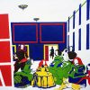 pop art, figurativo Acrilico, Vernice spray su Tela Giuseppe Valia
