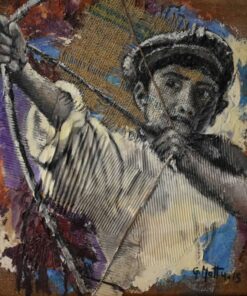 Gianni Mattu Tecnica mista su tela di sacco iuta riciclato