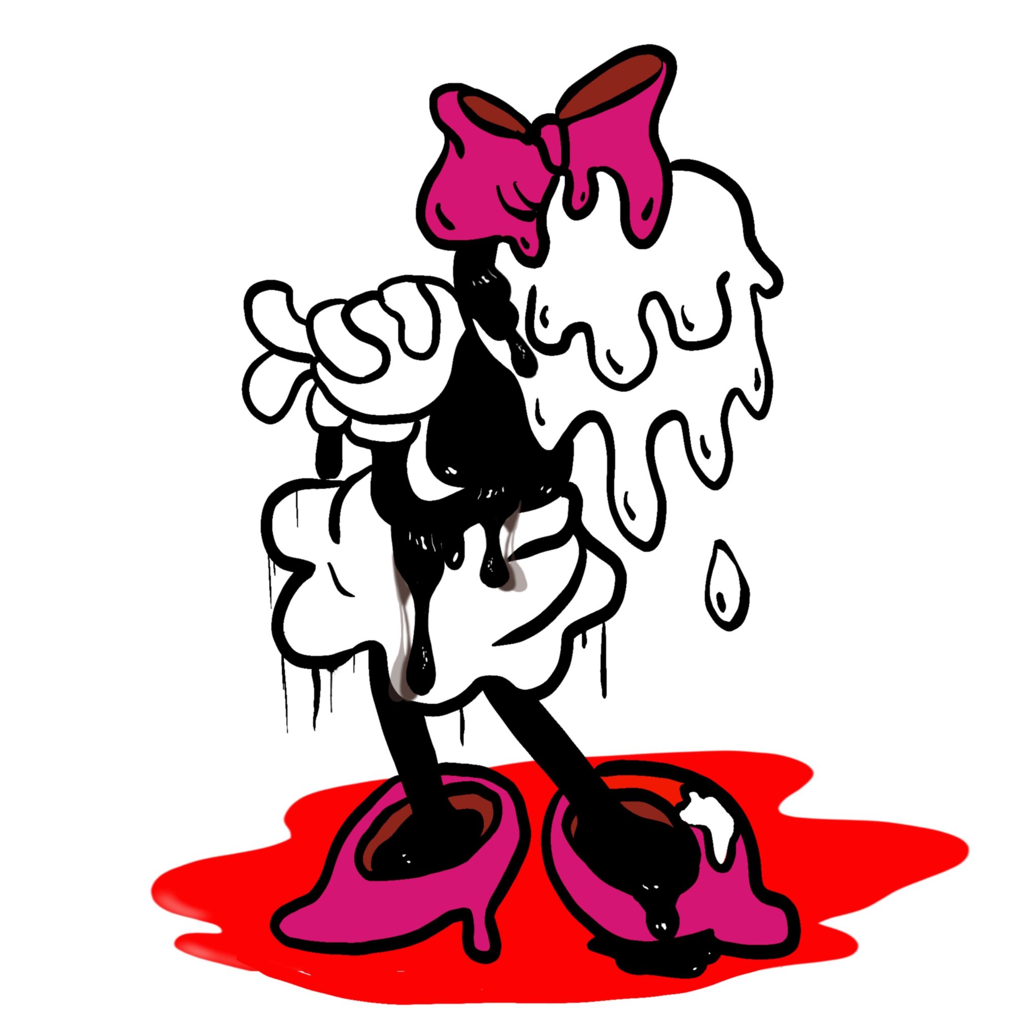 "Minnie in love" di Alice Passadore - Copia firmata stampata in alta risoluzione - Pop Art - 50x70x0,3cm