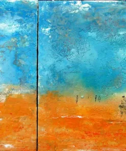 tecnica mista con resina su tela Giusy Lauriola