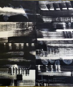 Progetto R.E.M. moduli di legno magnetici, stampati e dipinti con colori acrilici e smalti all'acqua su lastra di metallo. Eclario Barone