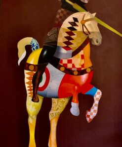 Roberto Talignani cavaliere, cavallo, mitologia surrealismo