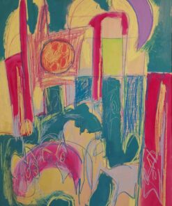 Orio Geleng tecnica mista su tavola astratto