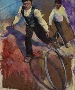 Tecnica mista con tela di sacco iuta riciclato applicato su tela di cotone Gianni Mattu