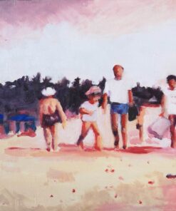 Scena di vita quotidiana olio sui tela Danila Pasini