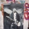 Ritratto di Kurt Cobain, Vernice spray e acrilico su tela Giuseppe Valia