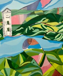 Francesco Polazzi astratto paesaggio acrilico su tela