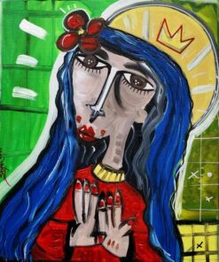 acrilico e olio su tela figurativo, cubismo, ritratto, Sivigliano Alessandro Siviglia