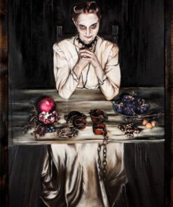 Sara Zamperlin figurativo donna tecnica mista su tela