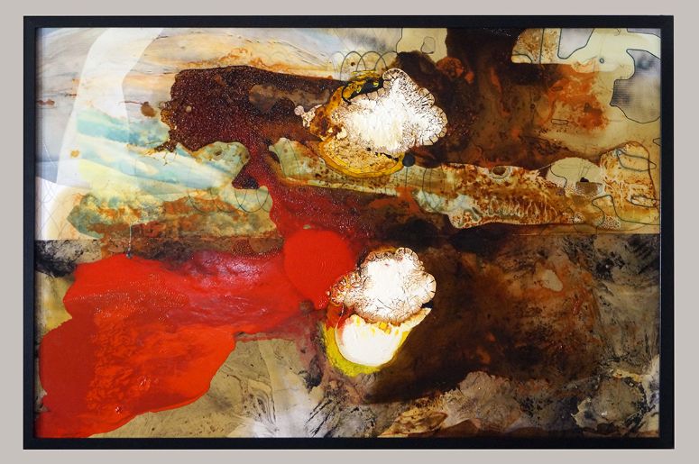 Francesco Trabattoni tecnica mista astratto informale