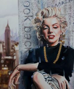 Olio su tela con foglia d'oro e pasta acrilica modellante Figurativo Simona Zecca ritratto